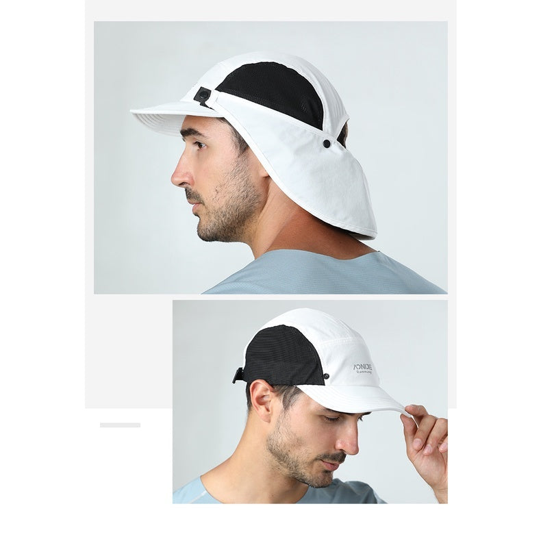 Aonijie KHAKI SUN PROTECTION CAP with Detachable Neck Flap Cover