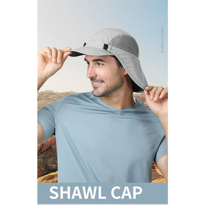 Aonijie KHAKI SUN PROTECTION CAP with Detachable Neck Flap Cover