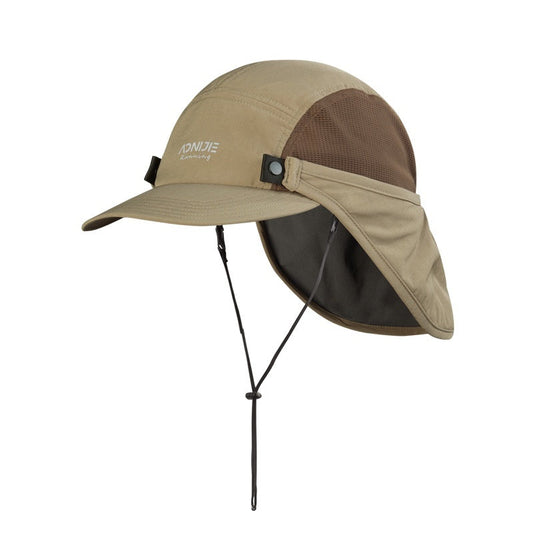 Aonijie KHAKI SUN PROTECTION CAP with Detachable Neck Flap Cover