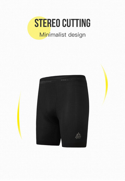 Aonijie MEN'S QUICK DRYING COMPRESSION RUNNING SHORTS - BLACK SMALL