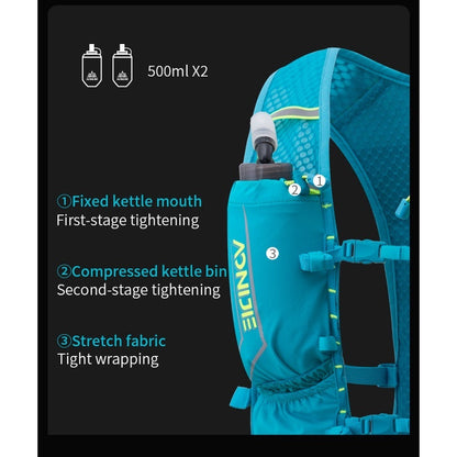 Aonijie 5L Running Vest Backpack - GRAY - C9107 (Vest Only)