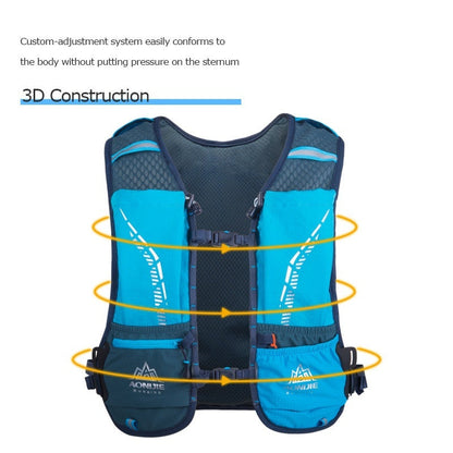 Aonijie 5L Running Vest Hydration Backpack - BLACK - C9102S (Vest Only)