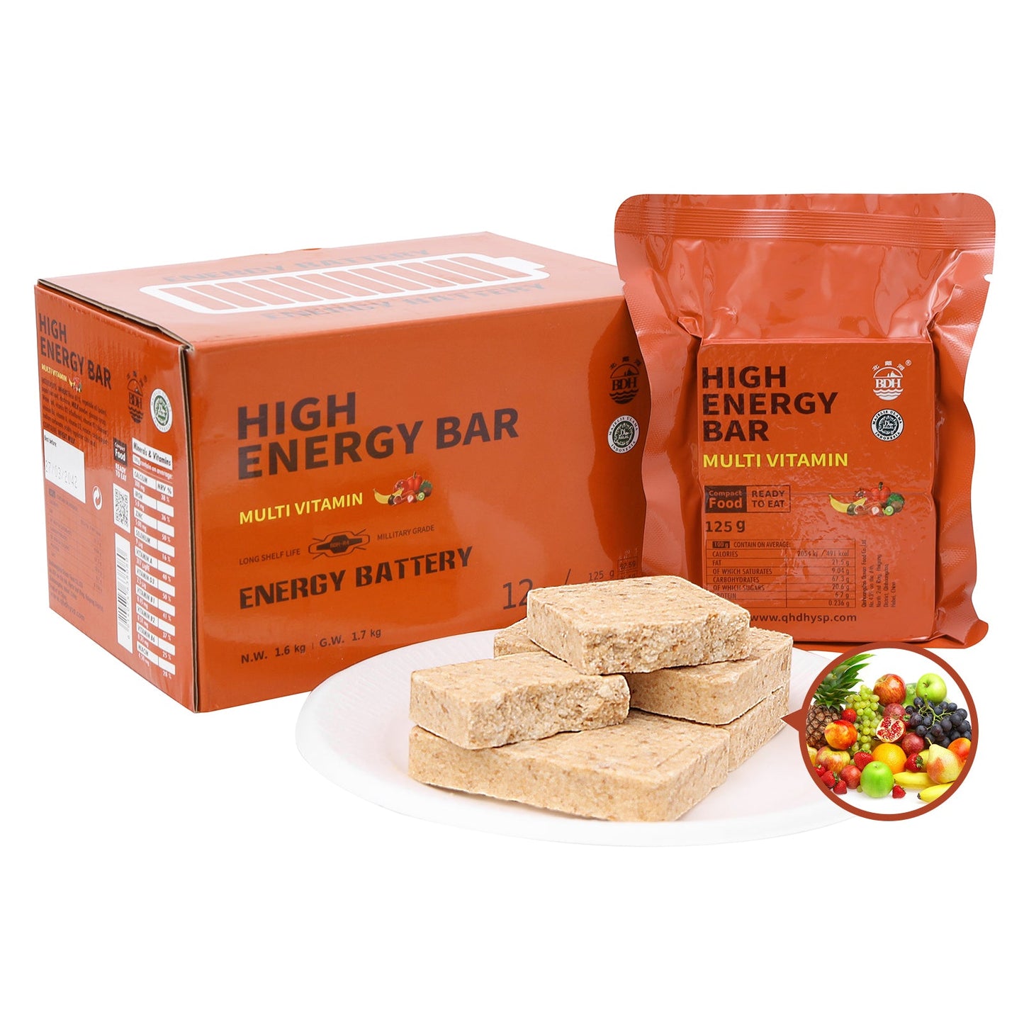 High Energy Bar 125g - Exp. Date June 2043 - MULTI VITAMIN
