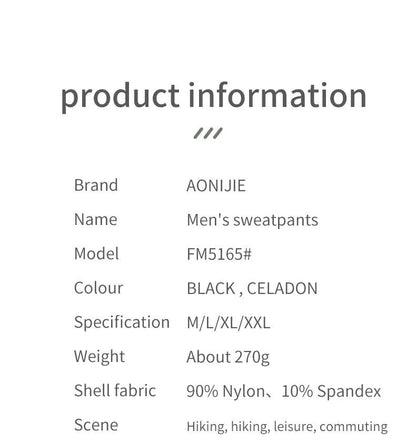 Aonijie QUICK DRYING SPORTS TROUSERS FM5165 - BLACK LARGE