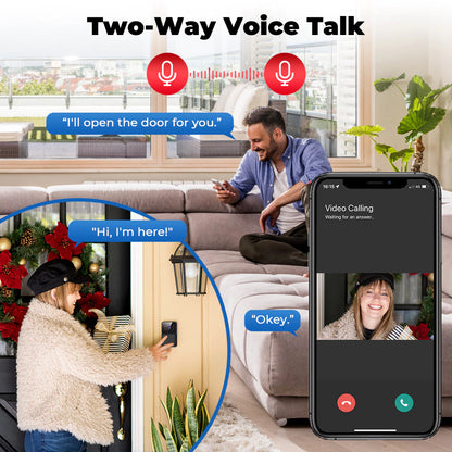 SMATRUL TUYA Wireless Intelligent Wi-Fi Doorbell  (Outdoor) High-Definition Camera - BLACK 1 / 1