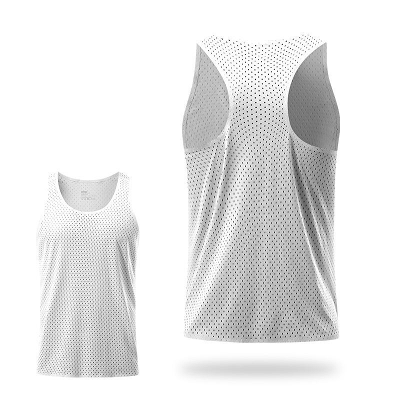 Sportex Ultra Light 61G Seamless Quick Dry Running Singlet for Men & Women - WHITE