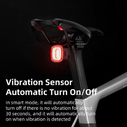 Rockbros BICYCLE Smart TAIL LIGHT LED USB Rechargeable Waterproof 5 Light Modes
