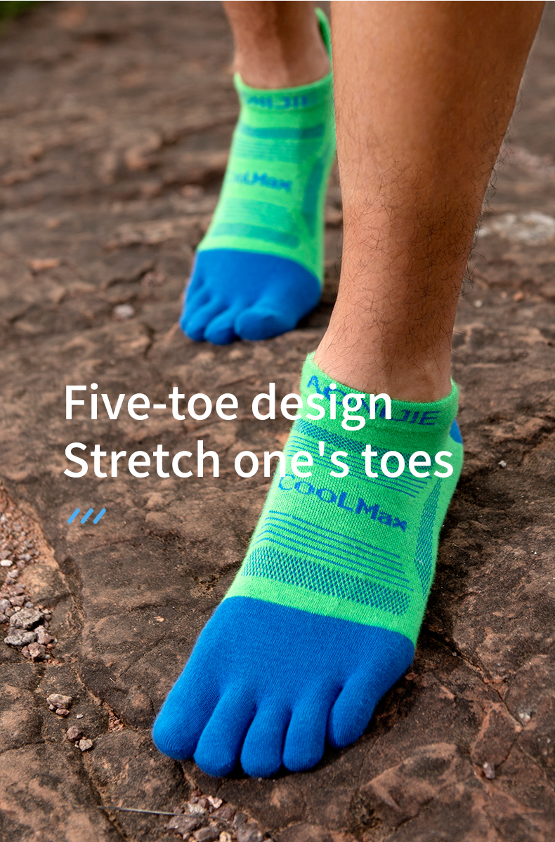 Aonijie  E4837 Low-Cut Running TOE SOCKS 3 Pairs - MEDIUM