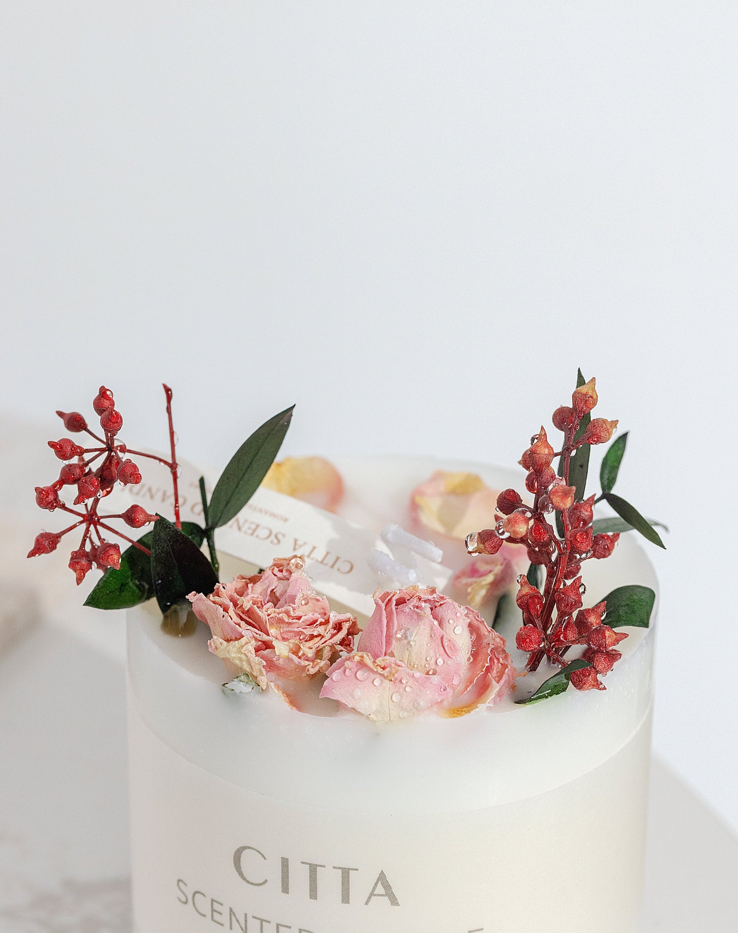 Citta Bloom of Scent Soy Bean Wax SCENTED CANDLE | Rose Fruit Temptation w/ BOX 343g