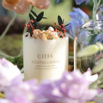 Citta Bloom of Scent Soy Bean Wax SCENTED CANDLE | Rose Fruit Temptation w/ BOX 343g