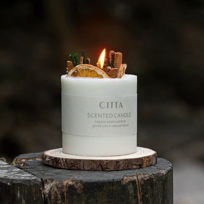 Citta Bloom of Scent Soy Bean Wax SCENTED CANDLE | Orange Cinnamon w/ BOX 343g