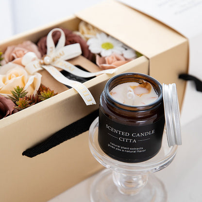 Citta SCENTED CANDLE Soy Wax | Matte Gold Fragrance w/ GIFT BOX