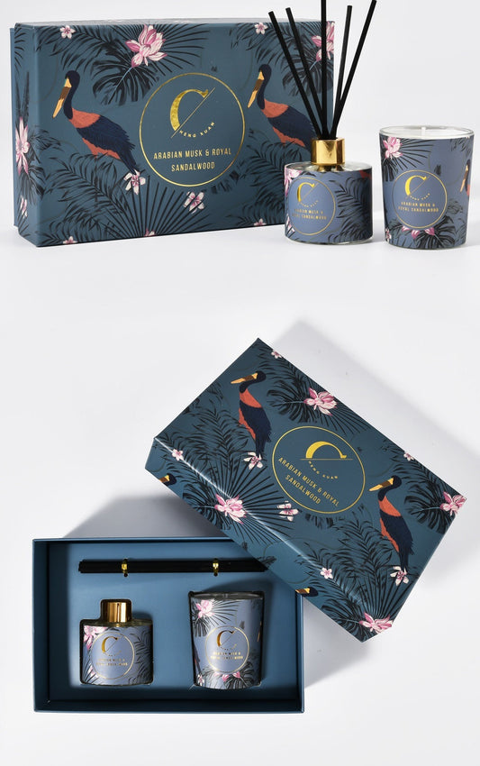 Citta Aromatherapy SCENTED CANDLE & REED DIFFUSER | Jasmine Rose w/ Set Box