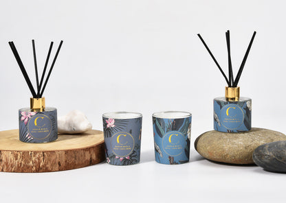 Citta Aromatherapy SCENTED CANDLE & REED DIFFUSER | Jasmine Rose w/ Set Box