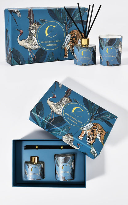 Citta Aromatherapy SCENTED CANDLE & REED DIFFUSER | Secret Garden w/ Set Box