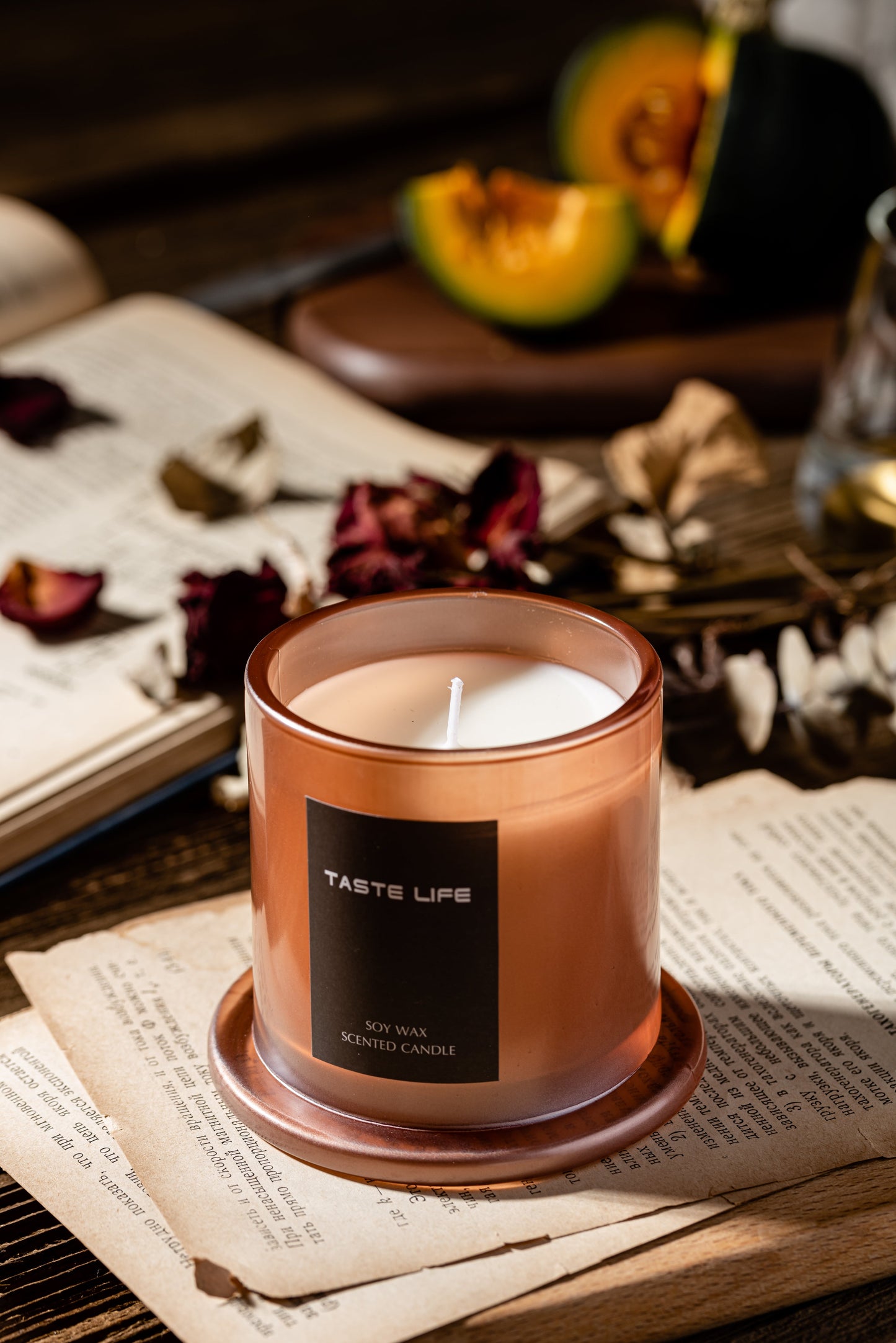 Soy Wax SCENTED CANDLE w/ Glass Cover | LAVENDER & EUCALYPTUS 150g