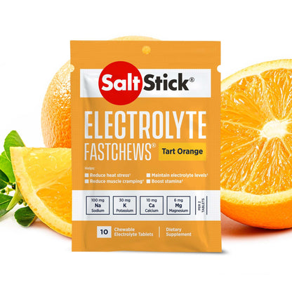 SaltStick Electrolyte Fastchews - Tart Orange - Packet 10ct