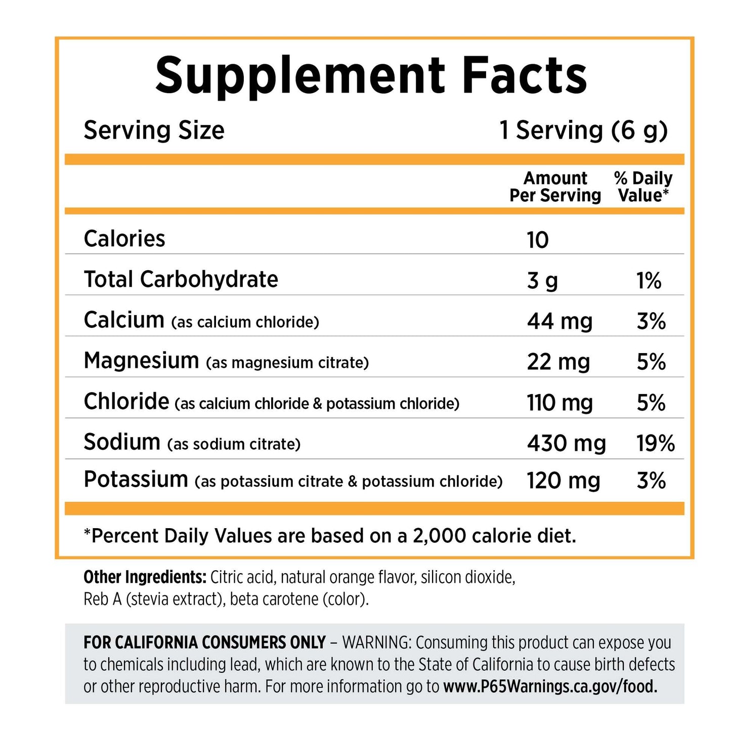 SaltStick Electrolyte DrinkMix - Tart Orange - 40 Servings Tub