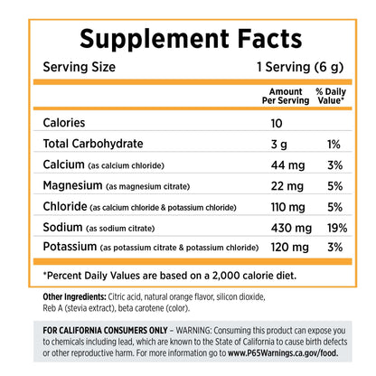 SaltStick Electrolyte DrinkMix - Tart Orange - 40 Servings Tub