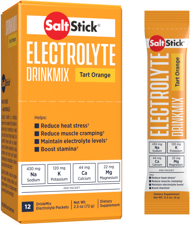 SaltStick Electrolyte DrinkMix - Tart Orange - 40 Servings Tub