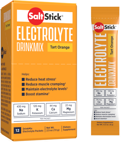SaltStick Electrolyte DrinkMix - Tart Orange - 40 Servings Tub
