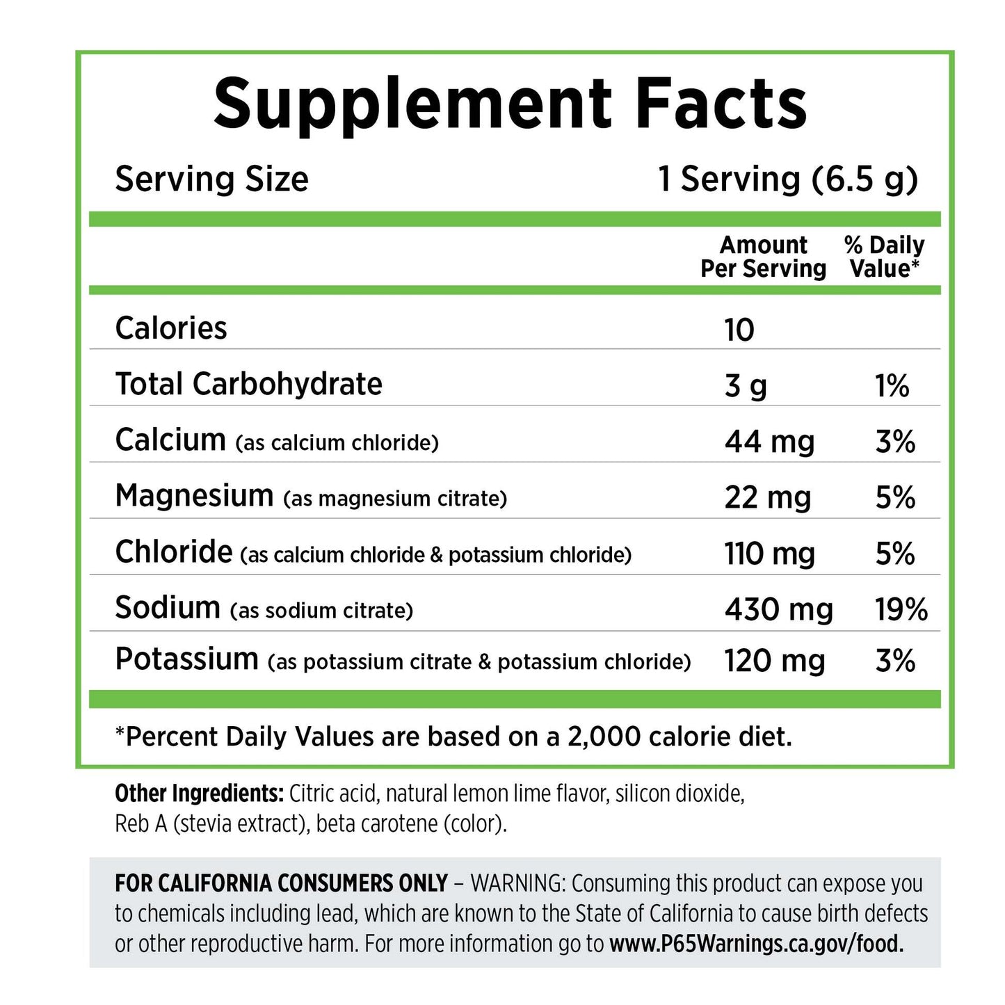 SaltStick Electrolyte DrinkMix - Lemon Lime - 40 Servings Tub
