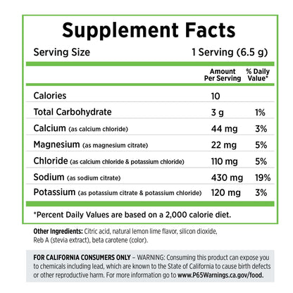 SaltStick Electrolyte DrinkMix - Lemon Lime - 40 Servings Tub