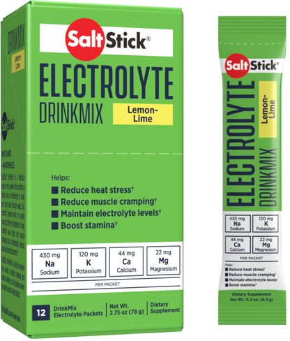 SaltStick Electrolyte DrinkMix - Lemon Lime - 40 Servings Tub