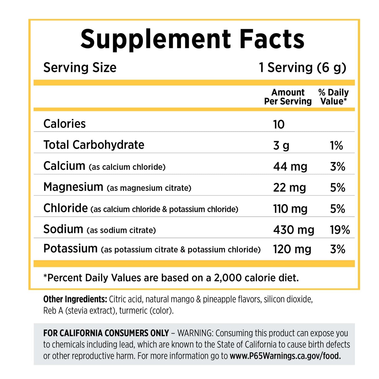 Saltstick Electrolyte DrinkMix - Tropical Mango - Single Serve Stick Pack