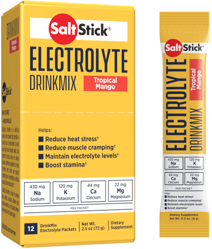 Saltstick Electrolyte DrinkMix - Tropical Mango - Single Serve Stick Pack