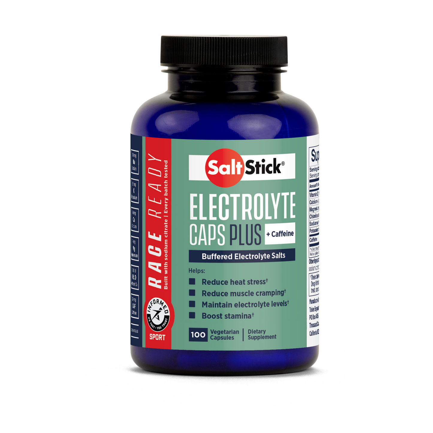 SaltStick Race Ready Electrolyte Caps Plus + Caffeine - Packet 4ct