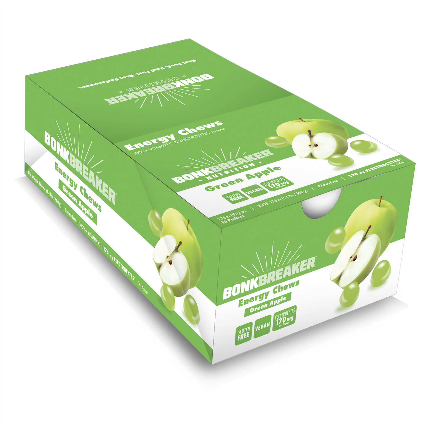 Bonk Breaker Energy Chews Green Apple - 1 pack