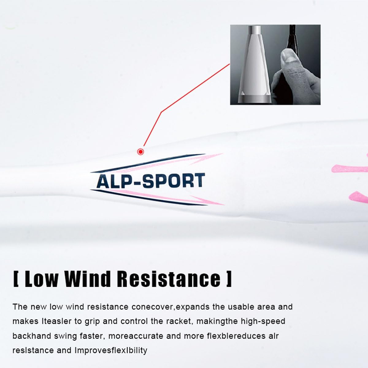 ALP SPORT 1pc CY - ALP CY 100% Full Carbon Fiber Badminton Racket 8U G5 Lightweight 65g 22-28lbs