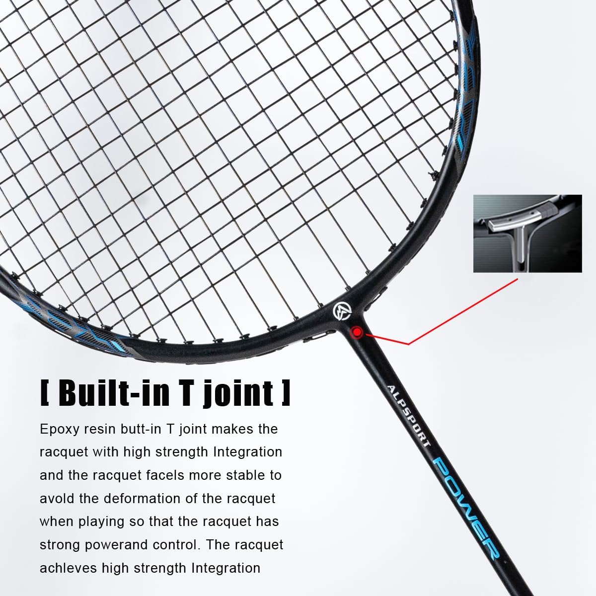 ALP SPORT 1pc POWER Carbon Badminton Racket