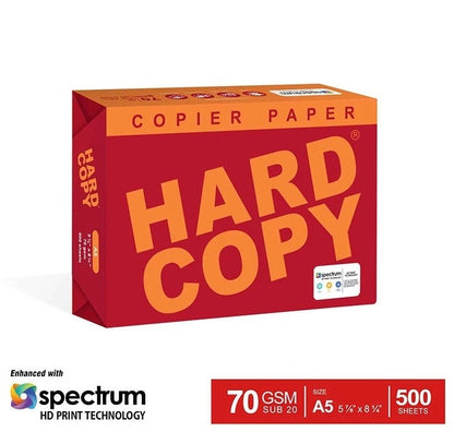 1 BOX - Hard Copy Copier Paper SUB 20 70gsm - 5 REAMS