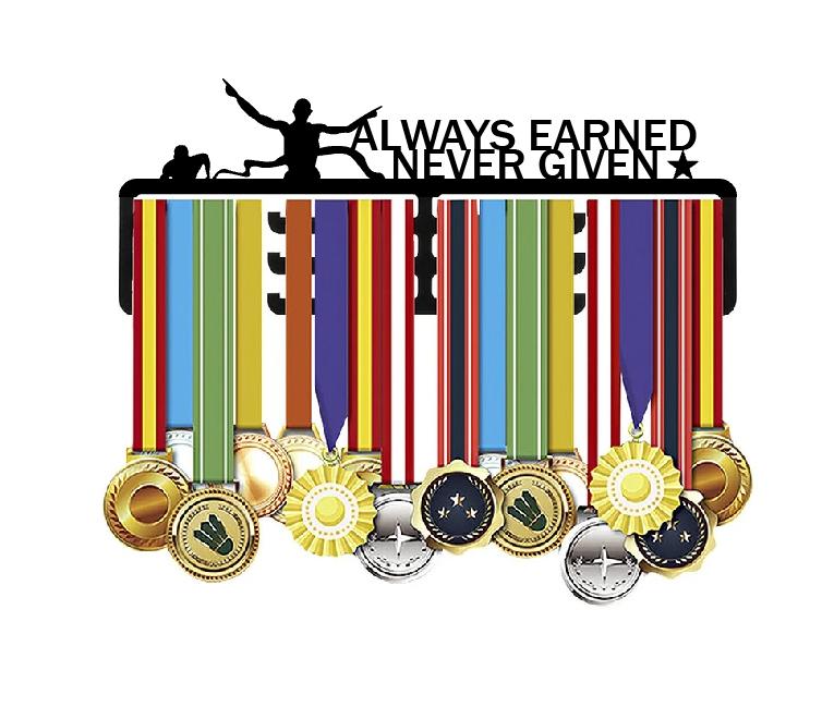 ALWAYS EARNED, NEVER GIVEN Medal Hanger (Metal)