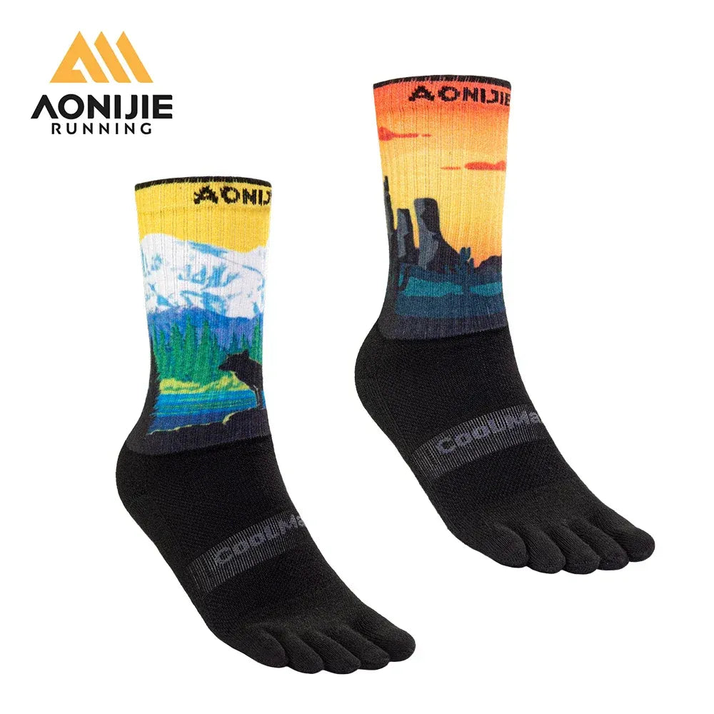 Aonijie Calf Toe Socks Model no. E4843 - SNOW