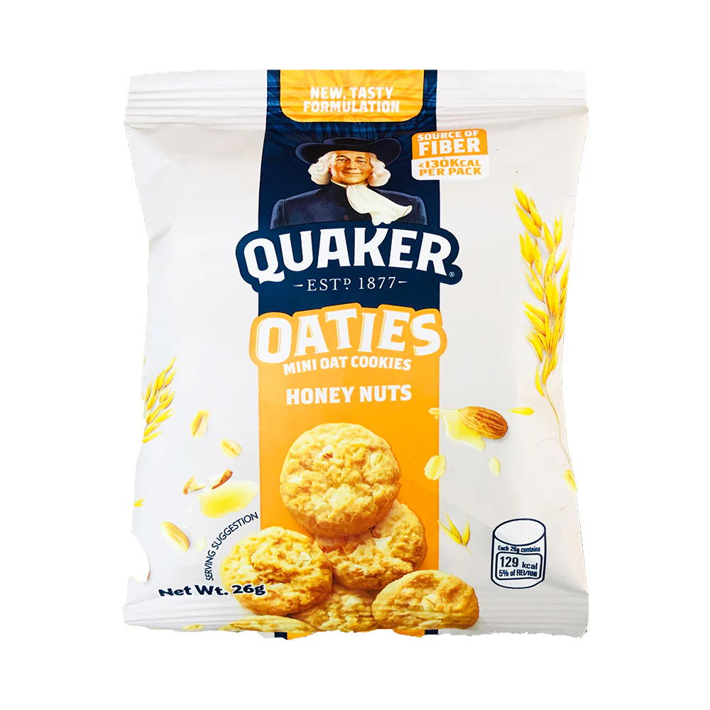 1 CASE - Quaker Oaties Mini Oats Cookie Honey Nuts 28g x 40