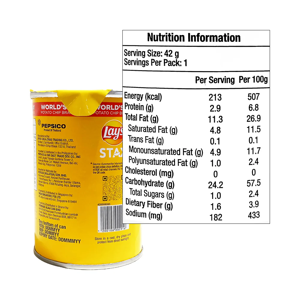 1 CASE - Lays Stax Original Potato Chips 42g x 24