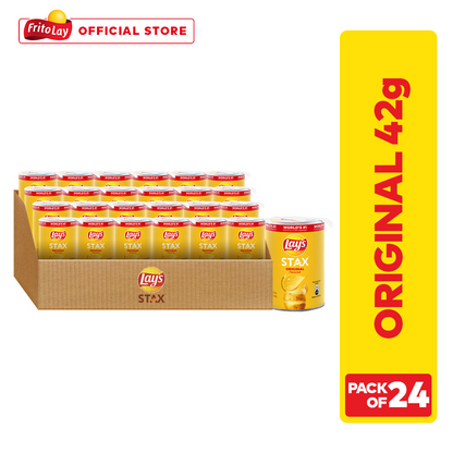 1 CASE - Lays Stax Original Potato Chips 42g x 24