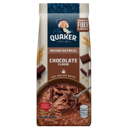 1 CASE - Quaker Instant Oatmeal Chocolate Flavor 200g x 18