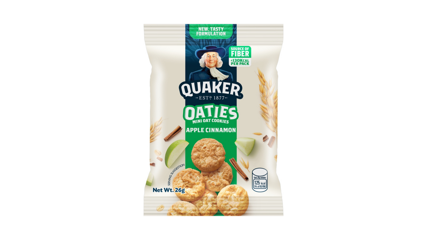 1 CASE - Quaker Oaties Mini Oats Cookie Apple Cinnamon 28g x 40