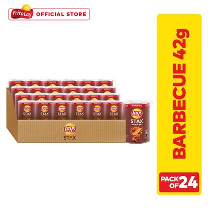 1 CASE - Lays Stax Barbecue Potato Chips 42g x 24