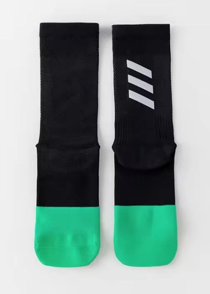 Reflective Breathable SPORTS SOCKS for Cycling Running Non-Slip Mid-Tube Socks