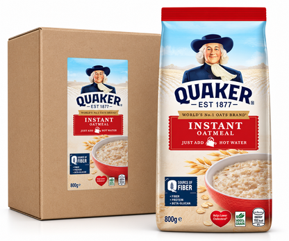 1 CASE - QUAKER Instant Oatmeal (800g x 12)