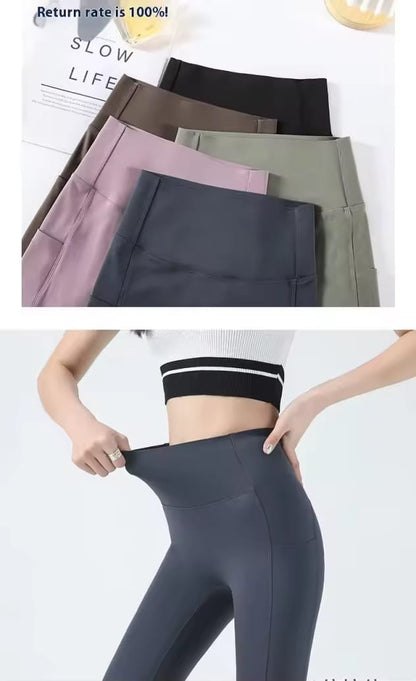 High-waisted SPORTS COMPRESSION SHORTS for Women ES10755 - BLACK