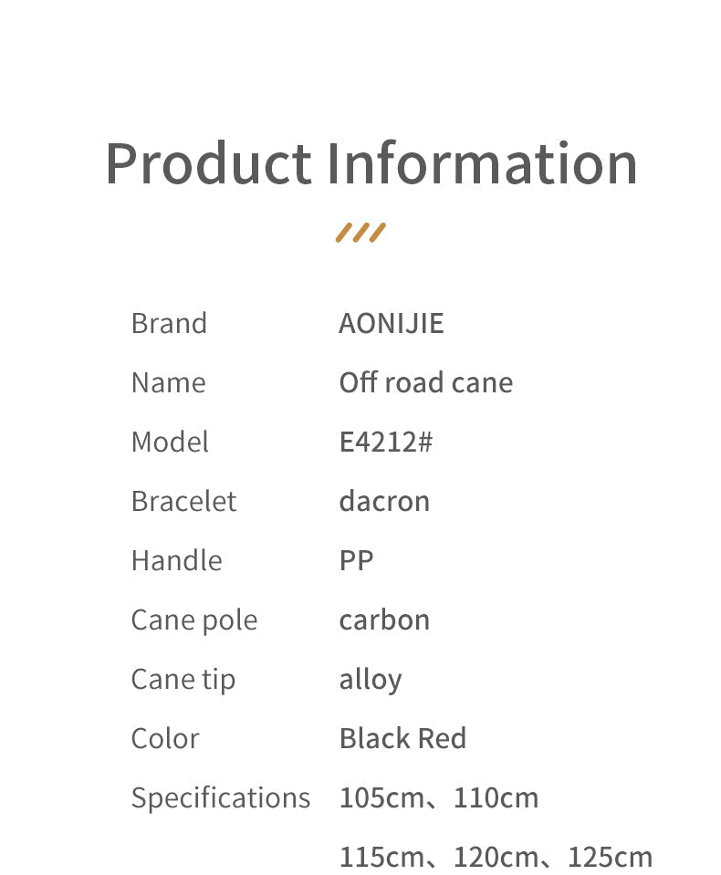 Aonijie E4212 All Carbon Mountaineering Trekking Pole 120cm - Black/Red 2pcs