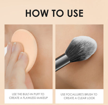 Focallure Waterproof Flawless Pressed Powder FA16 - create a longlasting base makeup