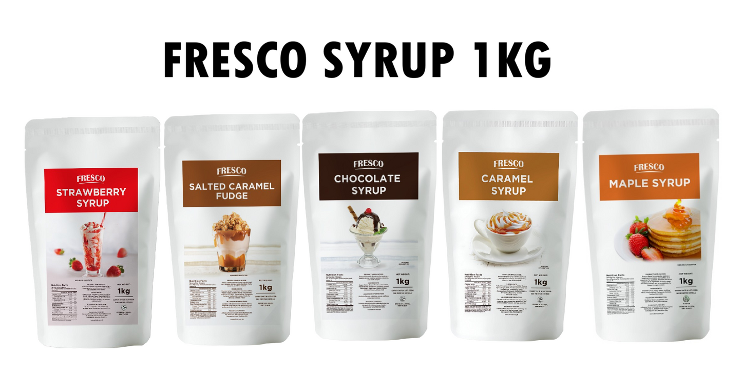 BUNDLE OF 2 - Fresco Maple, Chocolate, Caramel, Strawberry and Salted Caramel Syrup