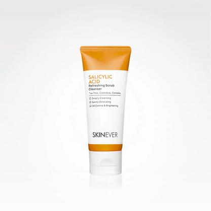 Skinever SALICYLIC ACID Refreshing Scrub Cleanser 75ml - Deep Cleansing Exfoliating Cleanser - ACNE TREATMENT